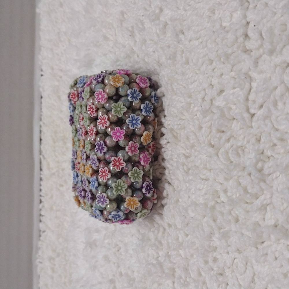 Beaded Purse Small Coin Flower Multiple Color - Picture 5 of 6